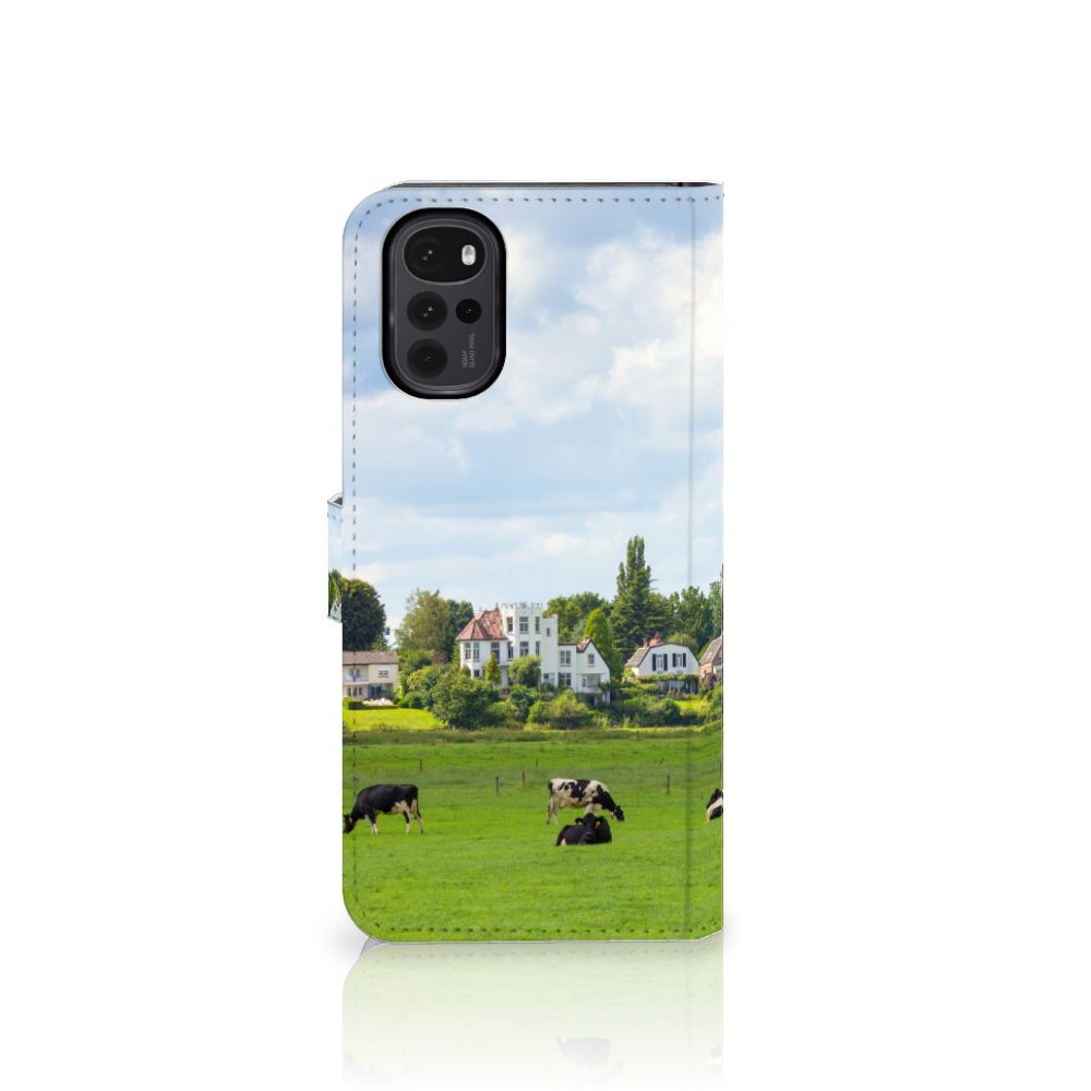 Motorola Moto G22 Telefoonhoesje met Pasjes Koeien
