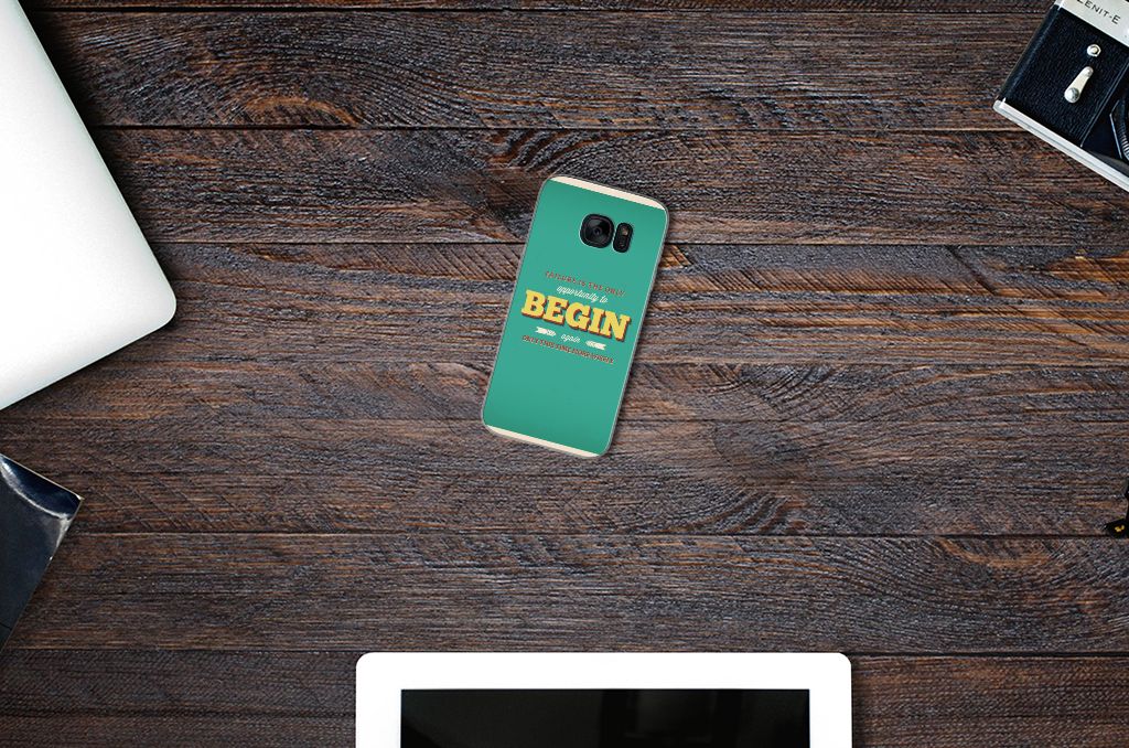 Samsung Galaxy S7 Siliconen hoesje met naam Quote Begin