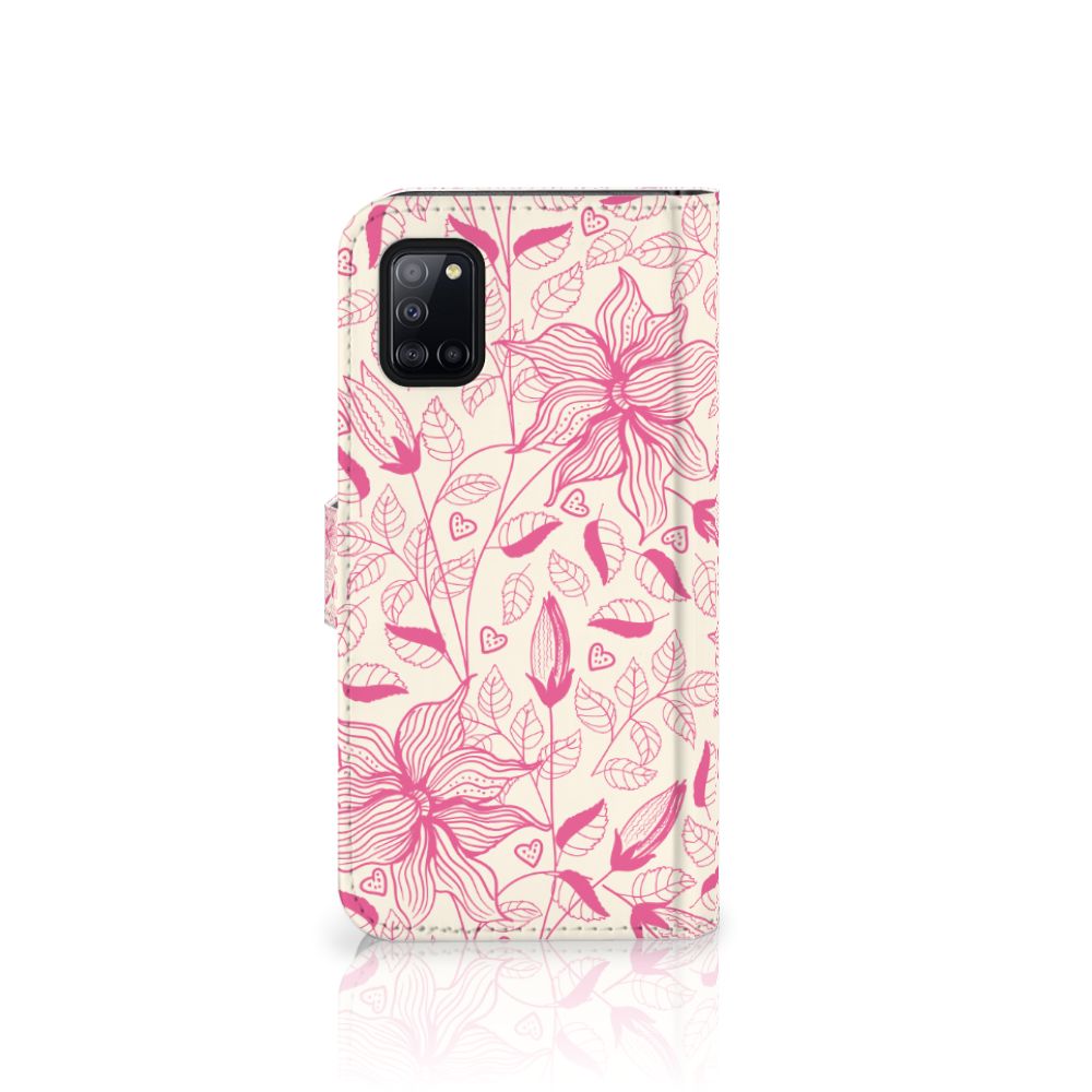 Samsung Galaxy A31 Hoesje Pink Flowers