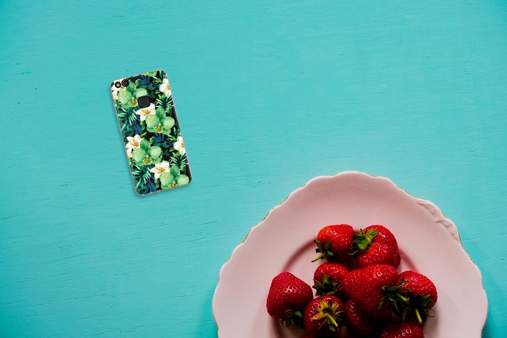 Huawei P10 Lite TPU Case Orchidee Groen