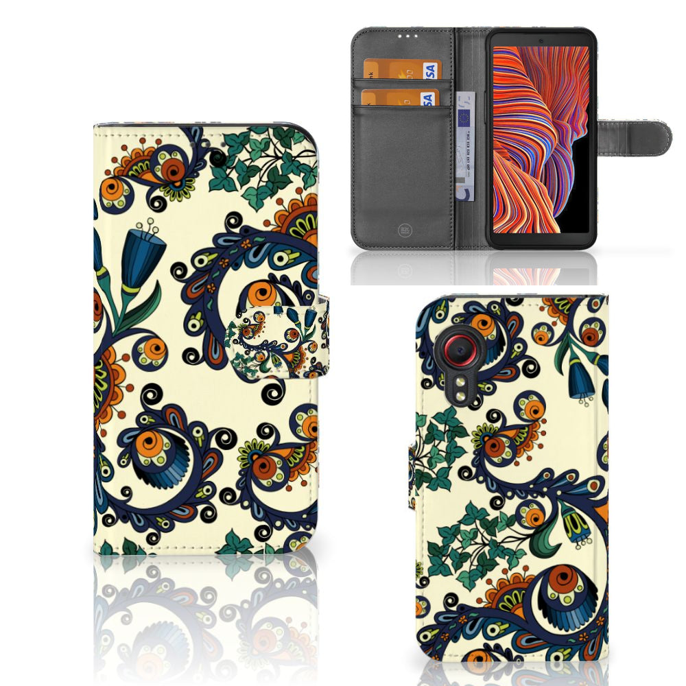 Wallet Case Samsung Galaxy Xcover 5 Barok Flower