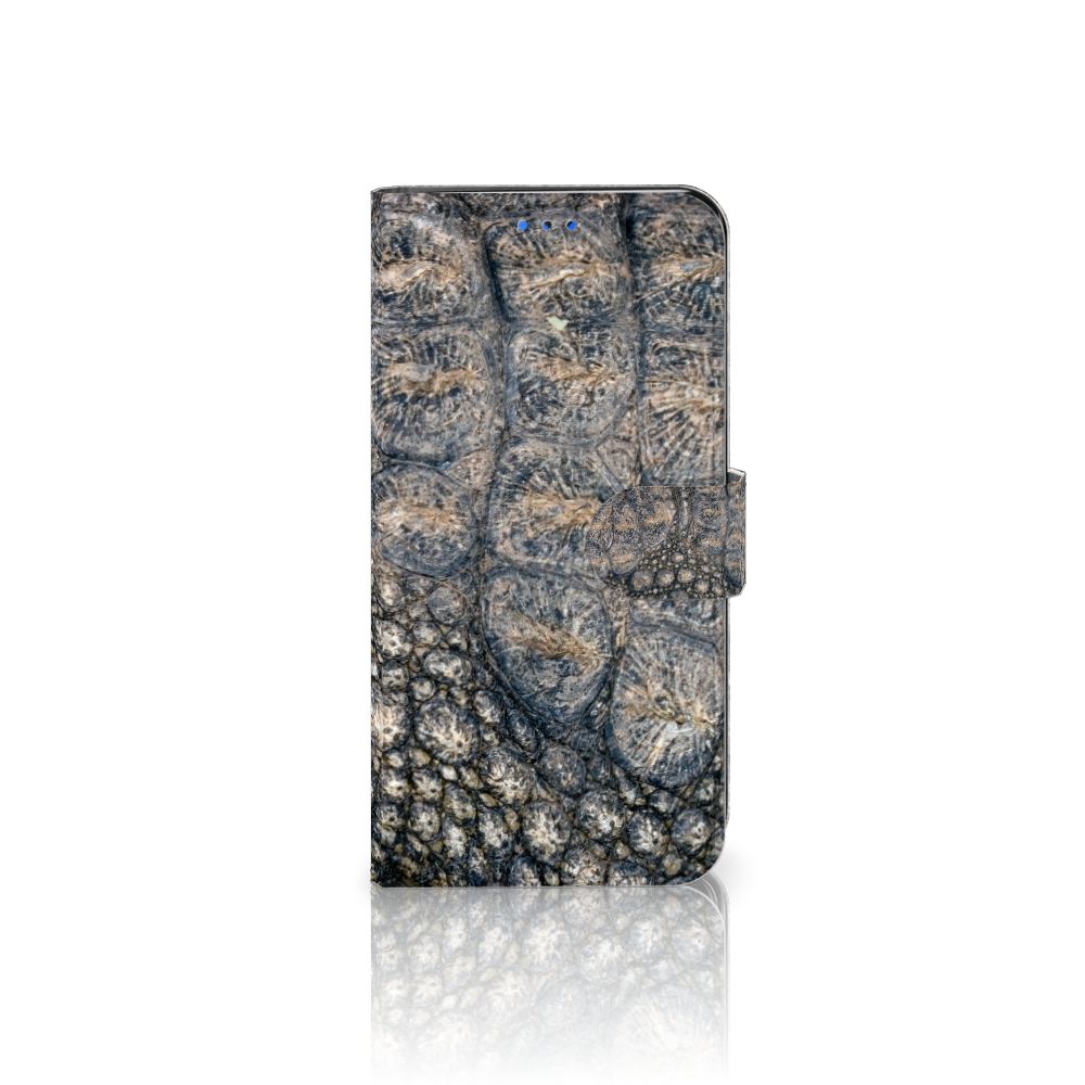 Huawei P Smart 2020 Telefoonhoesje met Pasjes Krokodillenprint