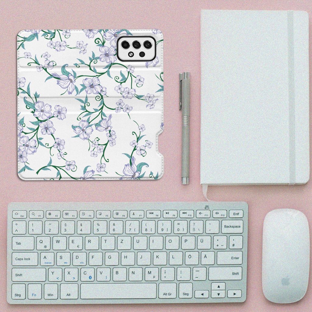 Samsung Galaxy A73 Uniek Smart Cover Blossom White - B2C Telecom