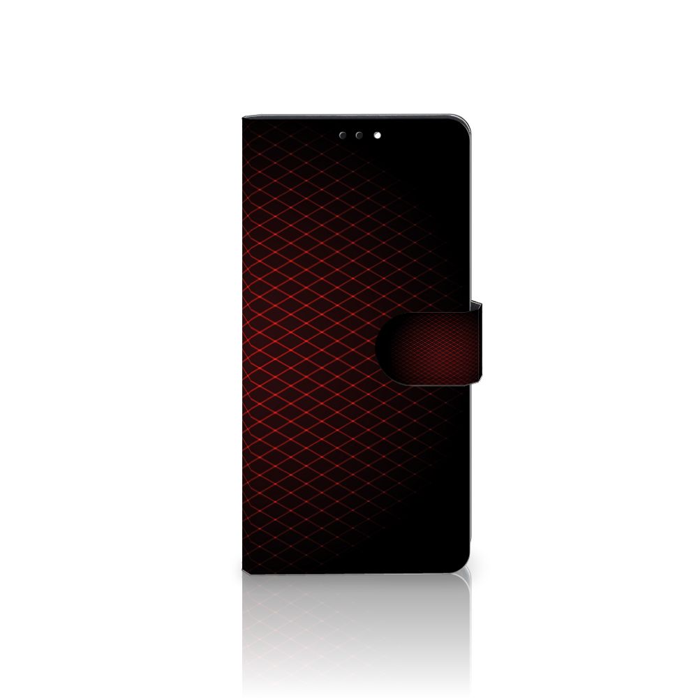 Xiaomi Redmi Note 10 Pro Telefoon Hoesje Geruit Rood met een strak ontwerp en ruimte voor 3 pasjes