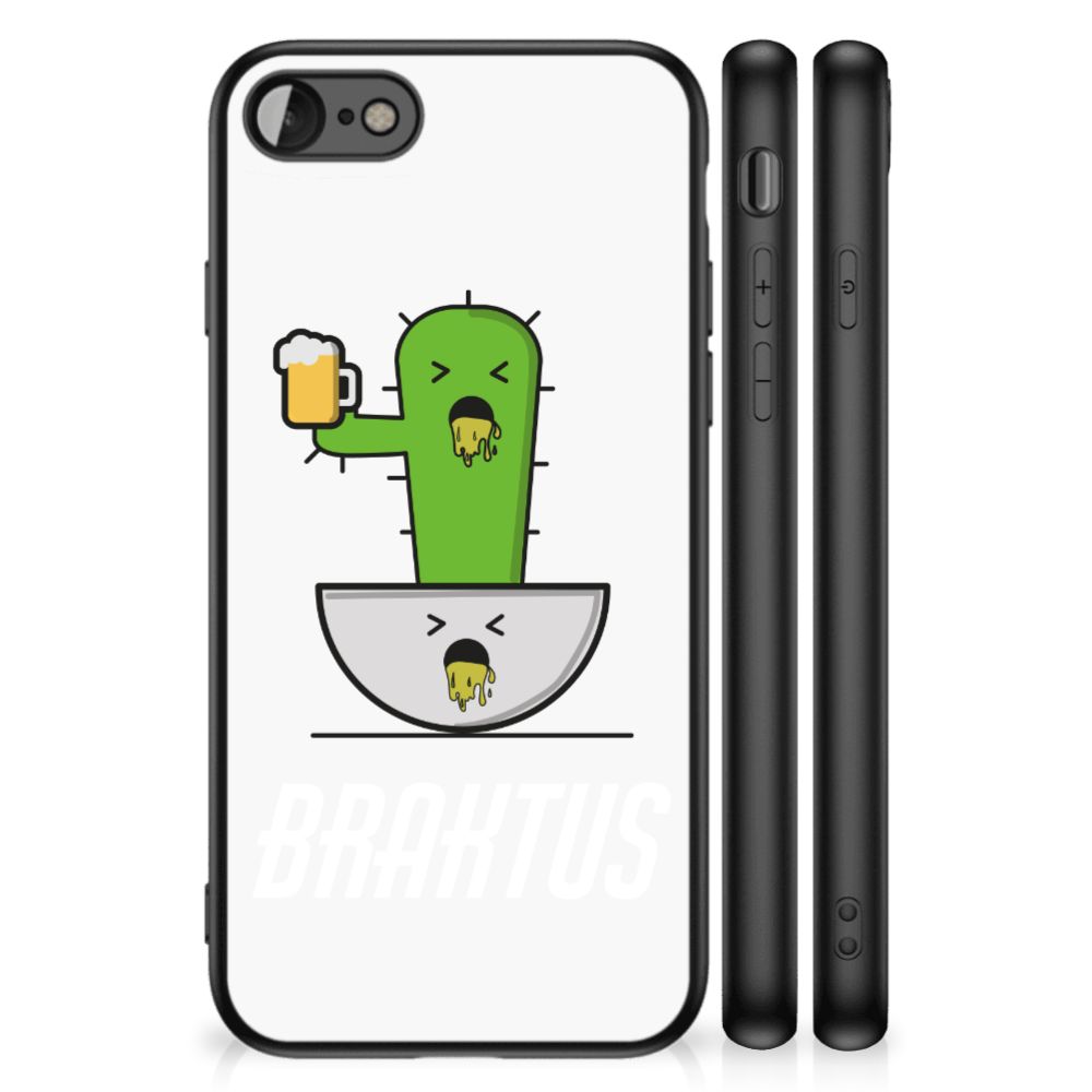 iPhone SE 2022 | SE 2020 | 7/8 Hoesje Braktus met cactus en bier ontwerp op een TPU hoesje.