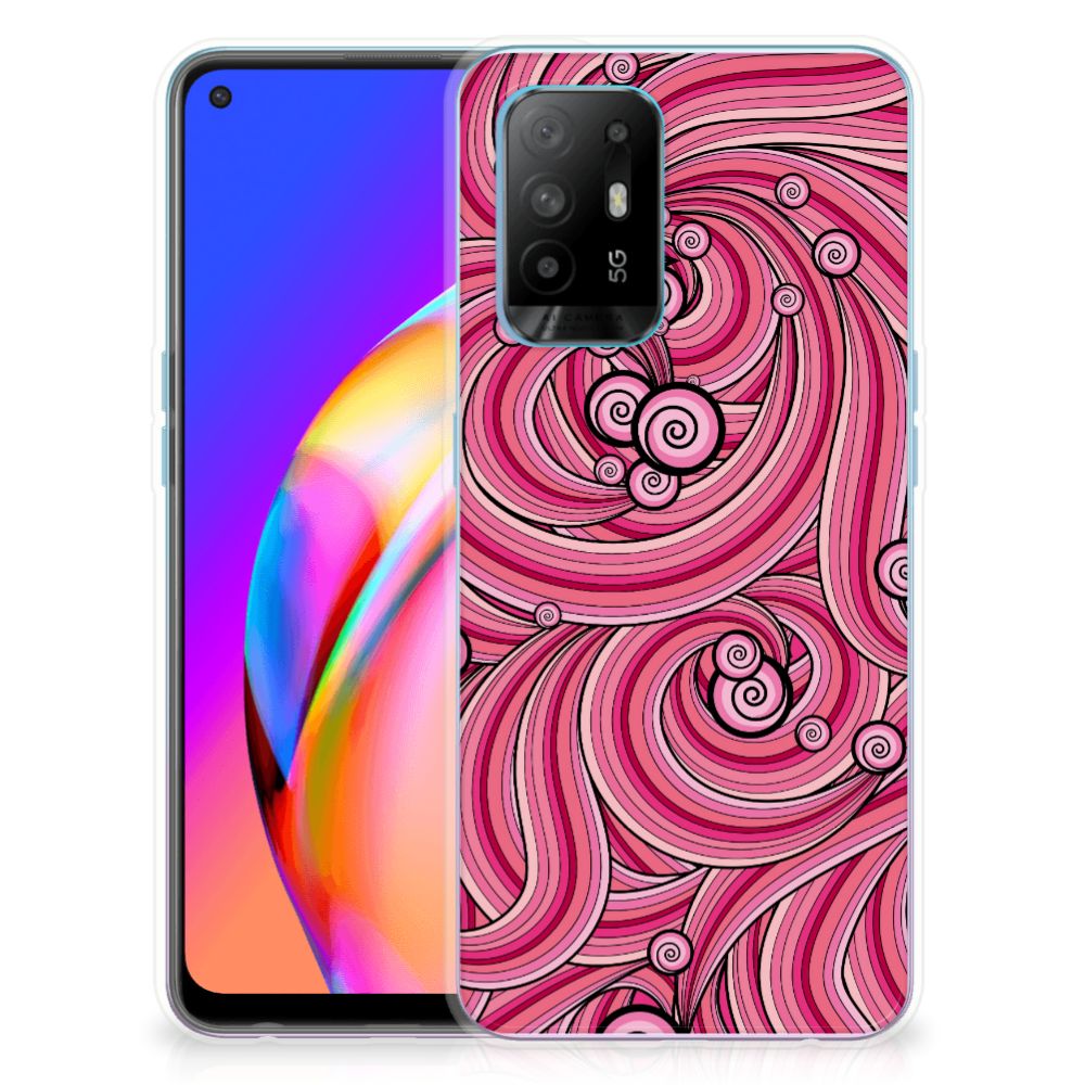 OPPO A94 5G | Reno5 Z Hoesje maken Swirl Pink