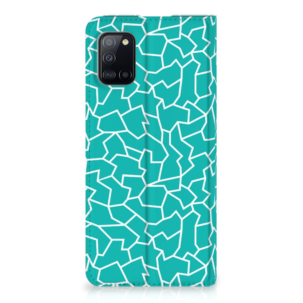 Samsung Galaxy A31 Bookcase Cracks Blue - B2C Telecom