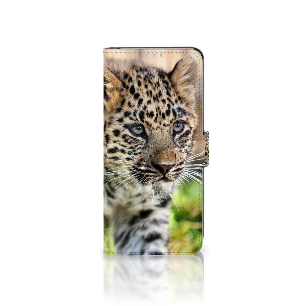 OPPO Reno 4 Pro 5G Telefoonhoesje met Pasjes Baby Luipaard