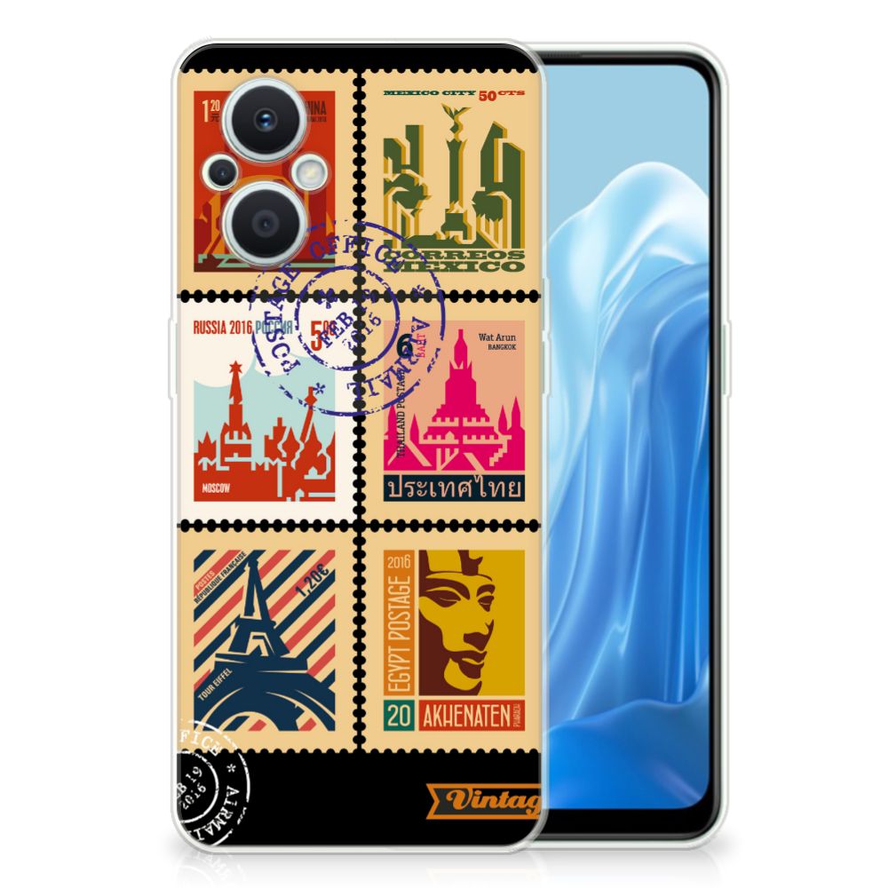 OPPO Reno8 Lite Siliconen Back Cover Postzegels B2C Telecom