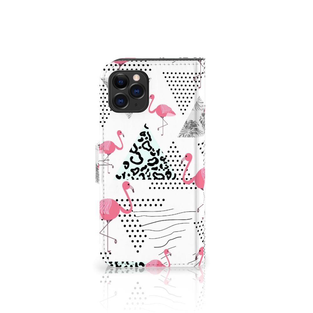 Apple iPhone 11 Pro Telefoonhoesje met Pasjes Flamingo Triangle
