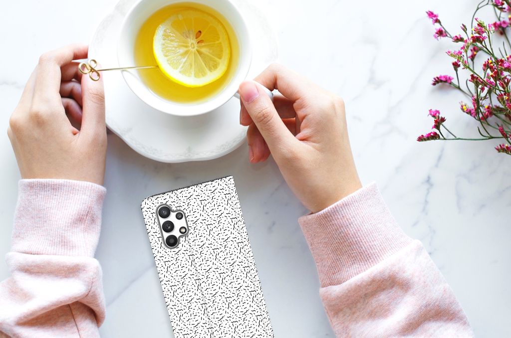 Samsung Galaxy A32 4G | A32 5G Enterprise Editie Hoesje met Magneet Stripes Dots - B2C Telecom