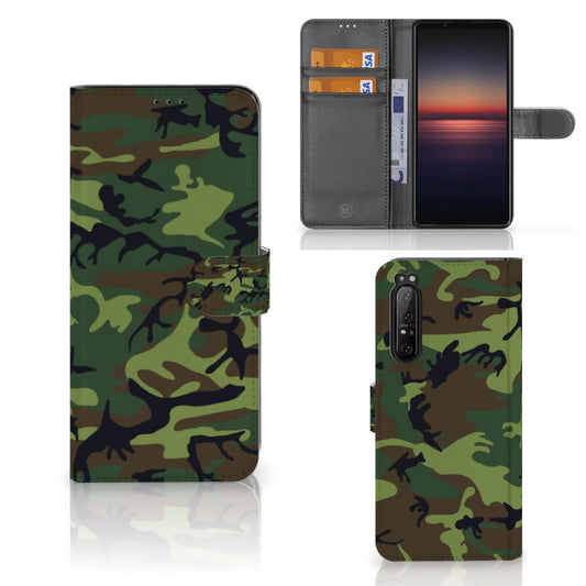 Sony Xperia 1 II Telefoon Hoesje Army Dark