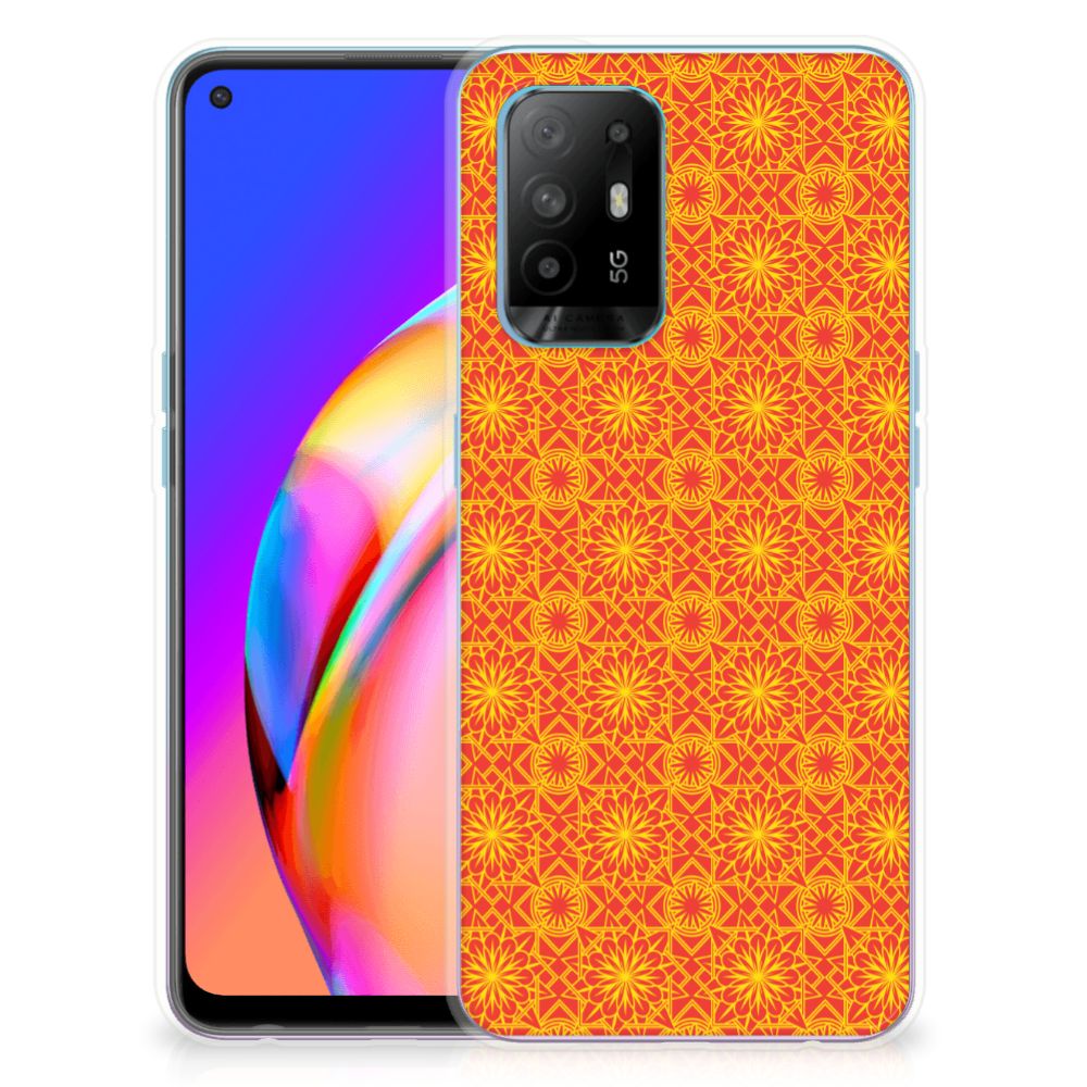 OPPO A94 5G | Reno5 Z TPU bumper Batik Oranje B2C Telecom