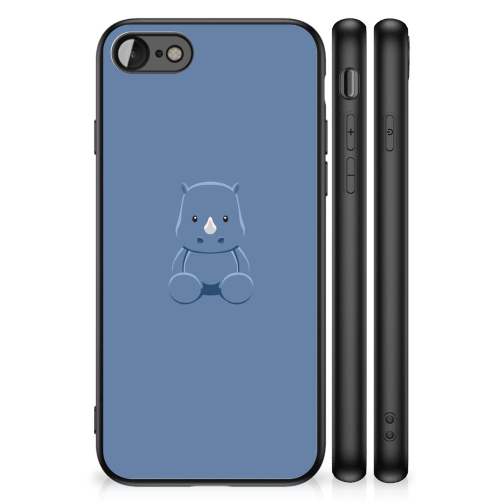 iPhone SE 2022 | SE 2020 | 7/8 Hoesje Baby Rhino met schattig design en schokabsorberend TPU materiaal.
