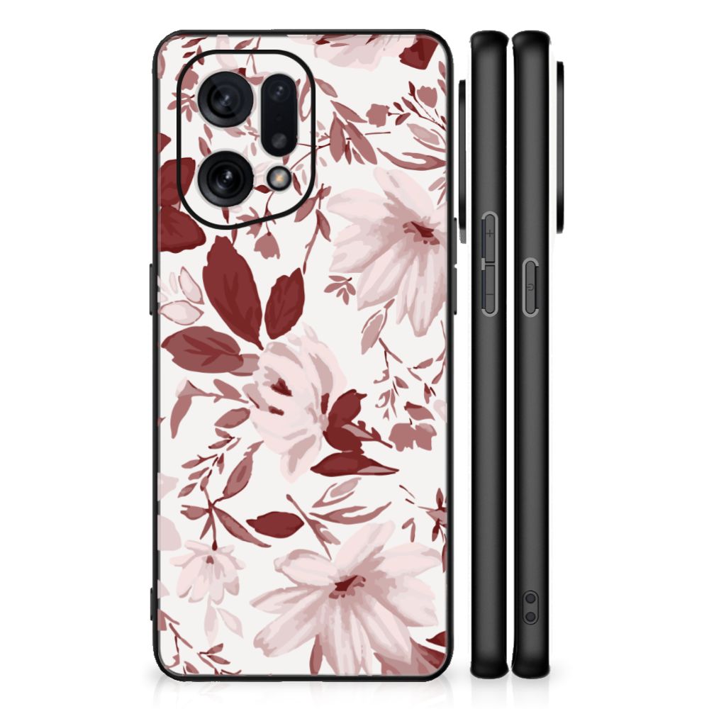 Kleurrijke Telefoonhoesje OPPO Find X5 Watercolor Flowers B2C Telecom