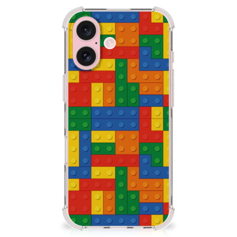 iPhone 16 Doorzichtige Silicone Hoesje Blokken