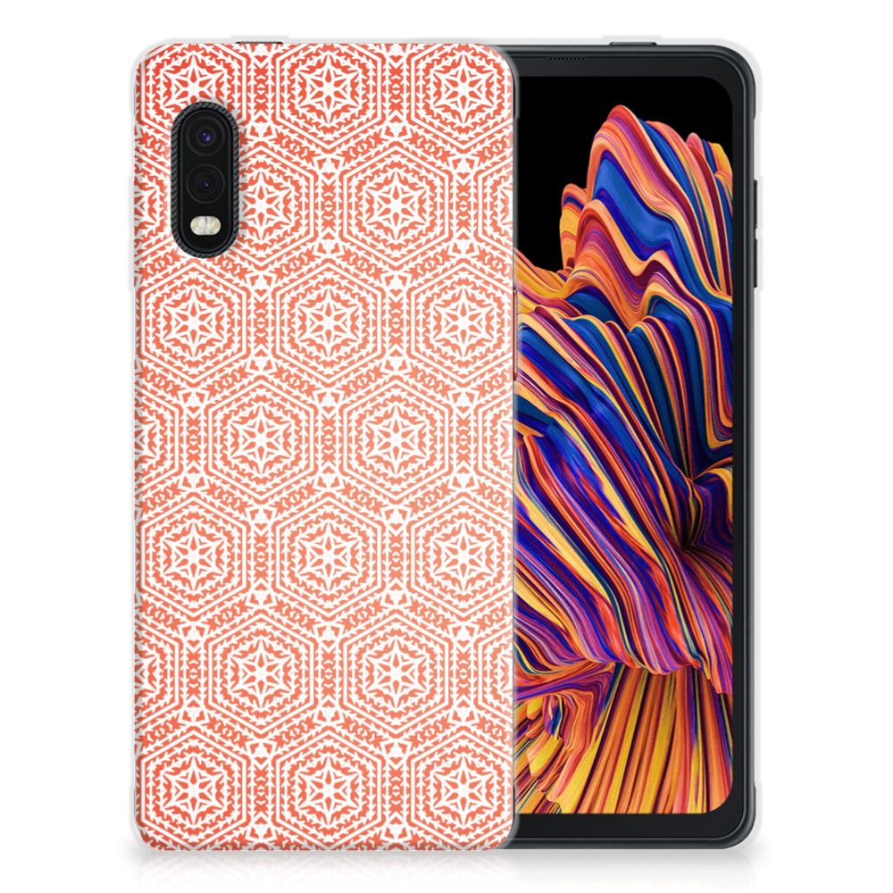 Samsung Xcover Pro TPU bumper Pattern Orange