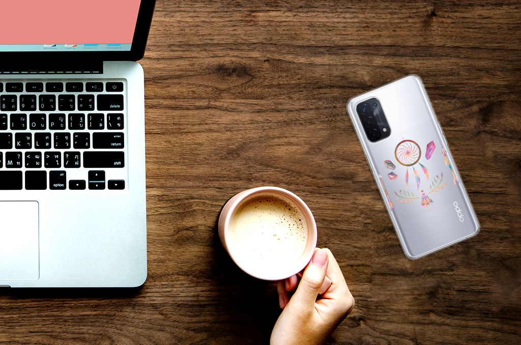 OPPO A93 5G Telefoonhoesje met Naam Boho Dreamcatcher B2C Telecom