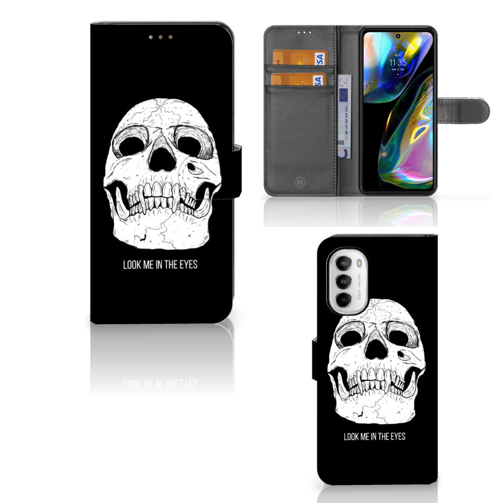 Telefoonhoesje met Naam Motorola Moto G52 | Moto G82 Skull Eyes