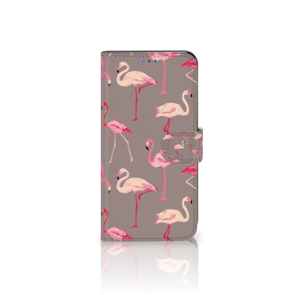 Huawei P Smart 2020 Telefoonhoesje met Pasjes Flamingo