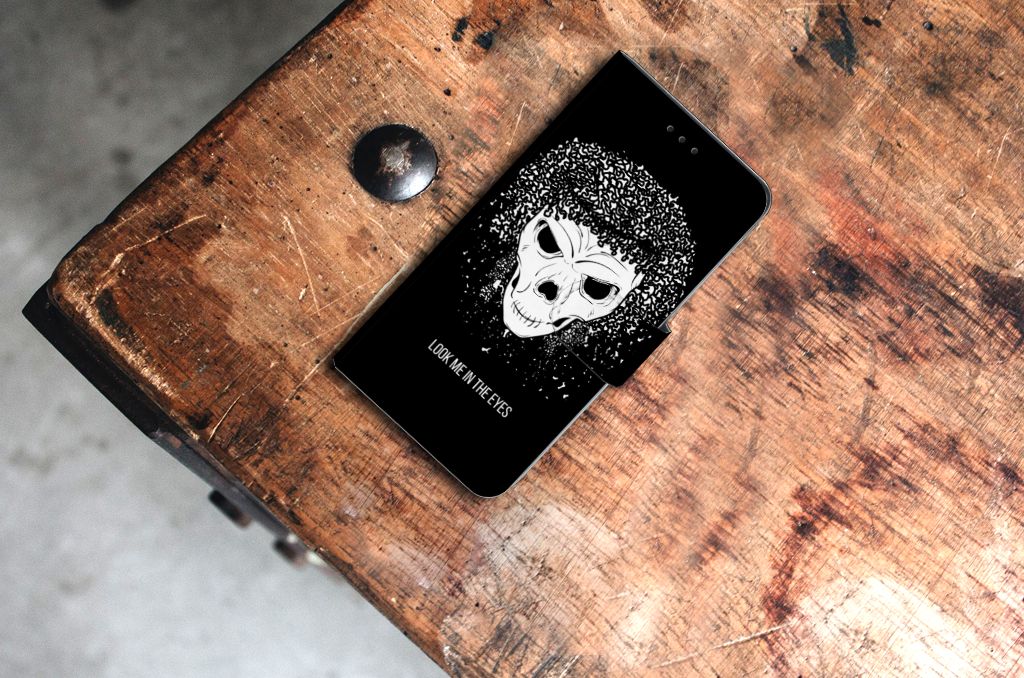 Telefoonhoesje met Naam Huawei P10 Lite Skull Hair