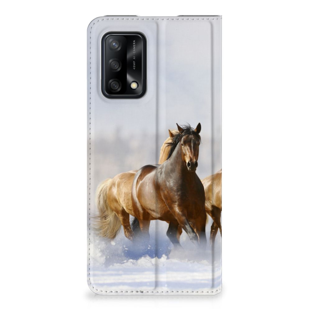 OPPO A74 4G Hoesje maken Paarden - B2C Telecom