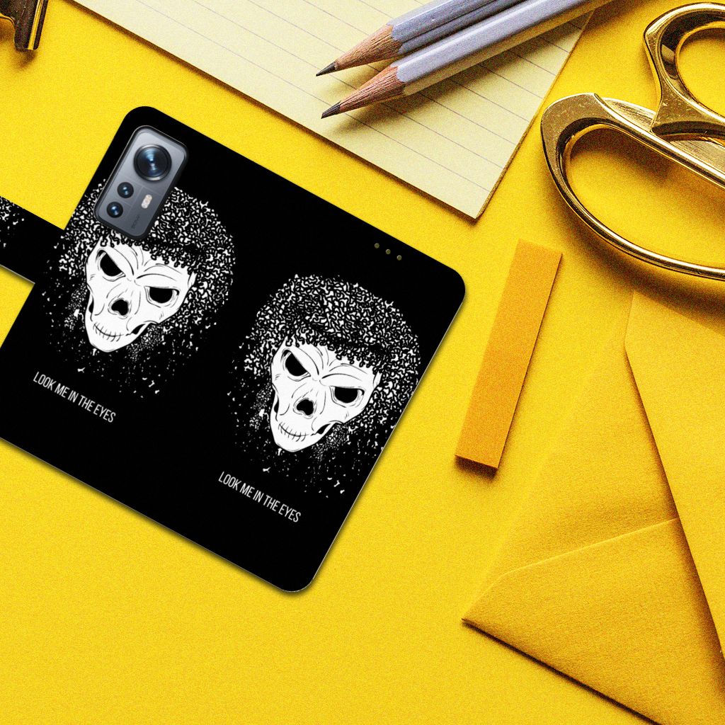Telefoonhoesje met Naam Xiaomi 12 | 12X Skull Hair