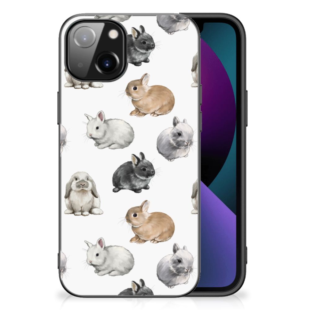 Dierenprint Telefoonhoesje voor Apple iPhone 13 Konijntjes B2C Telecom