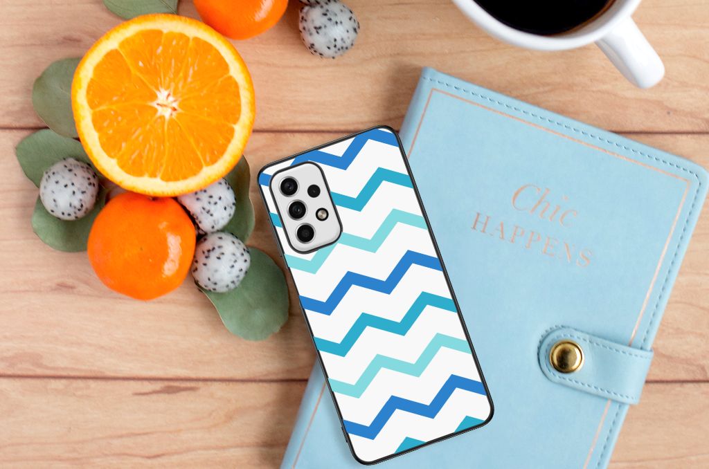 Samsung Galaxy A23 Back Case Zigzag Blauw B2C Telecom