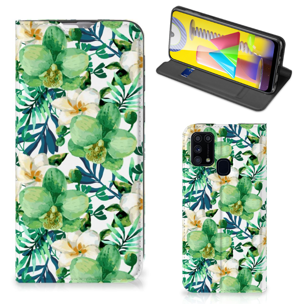 Samsung Galaxy M31 Smart Cover Orchidee Groen - B2C Telecom