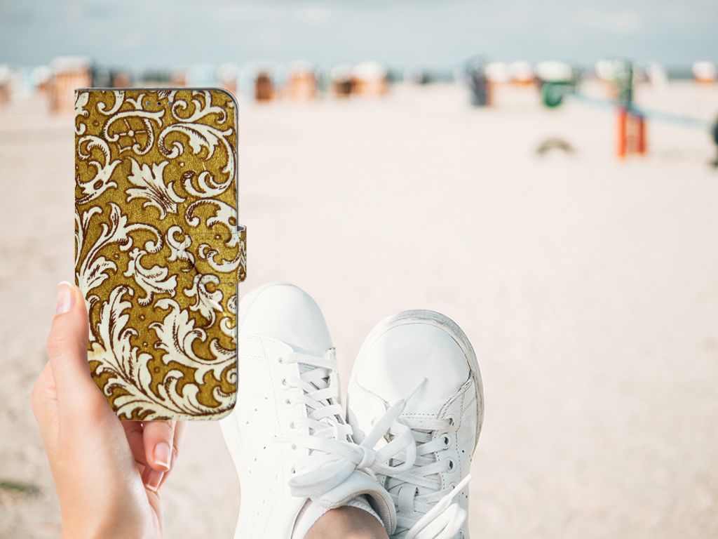 Wallet Case Samsung Galaxy A03s Barok Goud