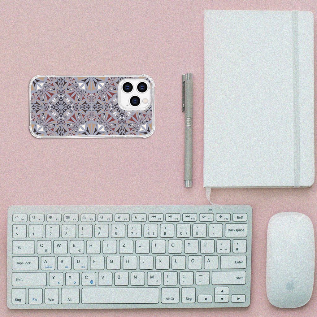 iPhone 14 Pro Anti-Shock Hoesje Flower Tiles B2C Telecom
