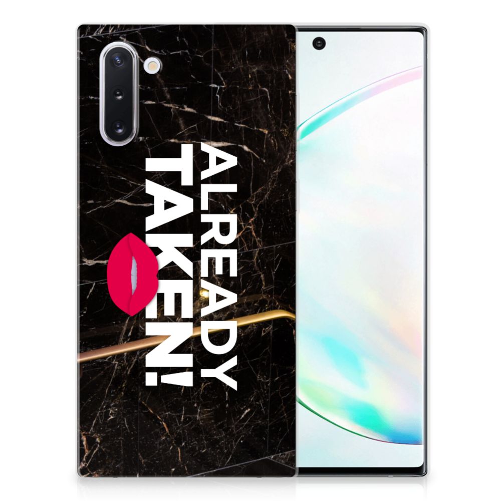 Samsung Galaxy Note 10 Siliconen hoesje met naam Already Taken Black