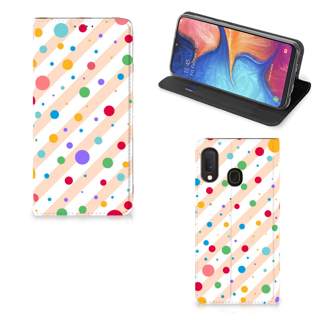 Samsung Galaxy A20e Hoesje met Magneet Dots