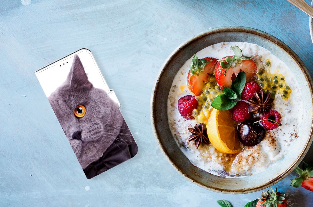 Samsung Galaxy Xcover 6 Pro Telefoonhoesje met Pasjes Kat