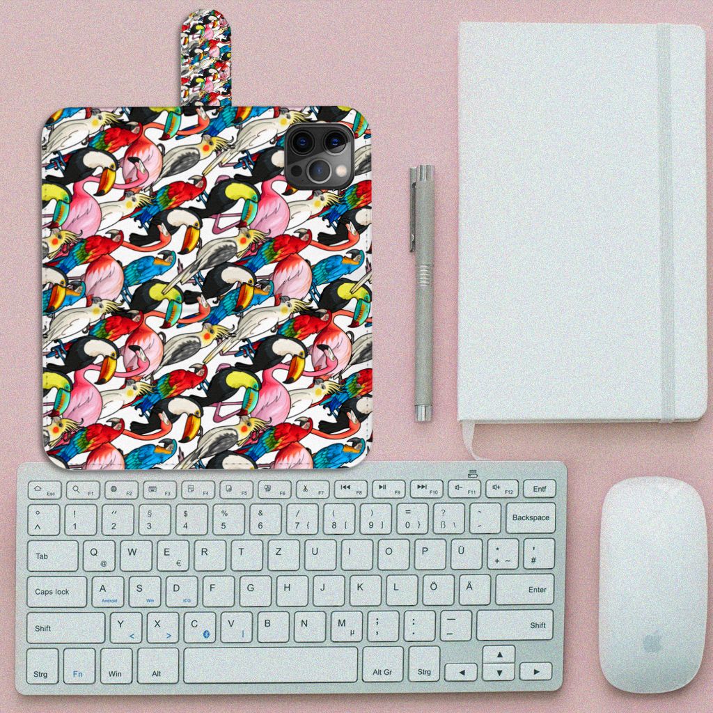 Apple iPhone 12 Pro Max Telefoonhoesje met Pasjes Birds