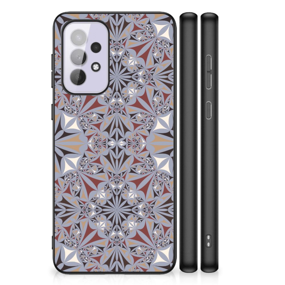 Samsung Galaxy A33 5G Marmeren Print Telefoonhoesje Flower Tiles B2C Telecom