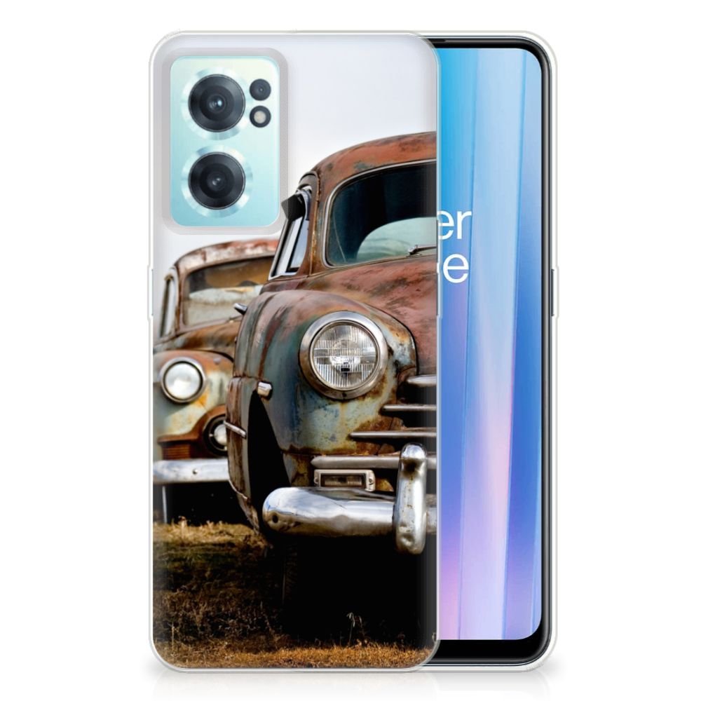 OnePlus Nord CE 2 5G Siliconen Hoesje met foto Vintage Auto