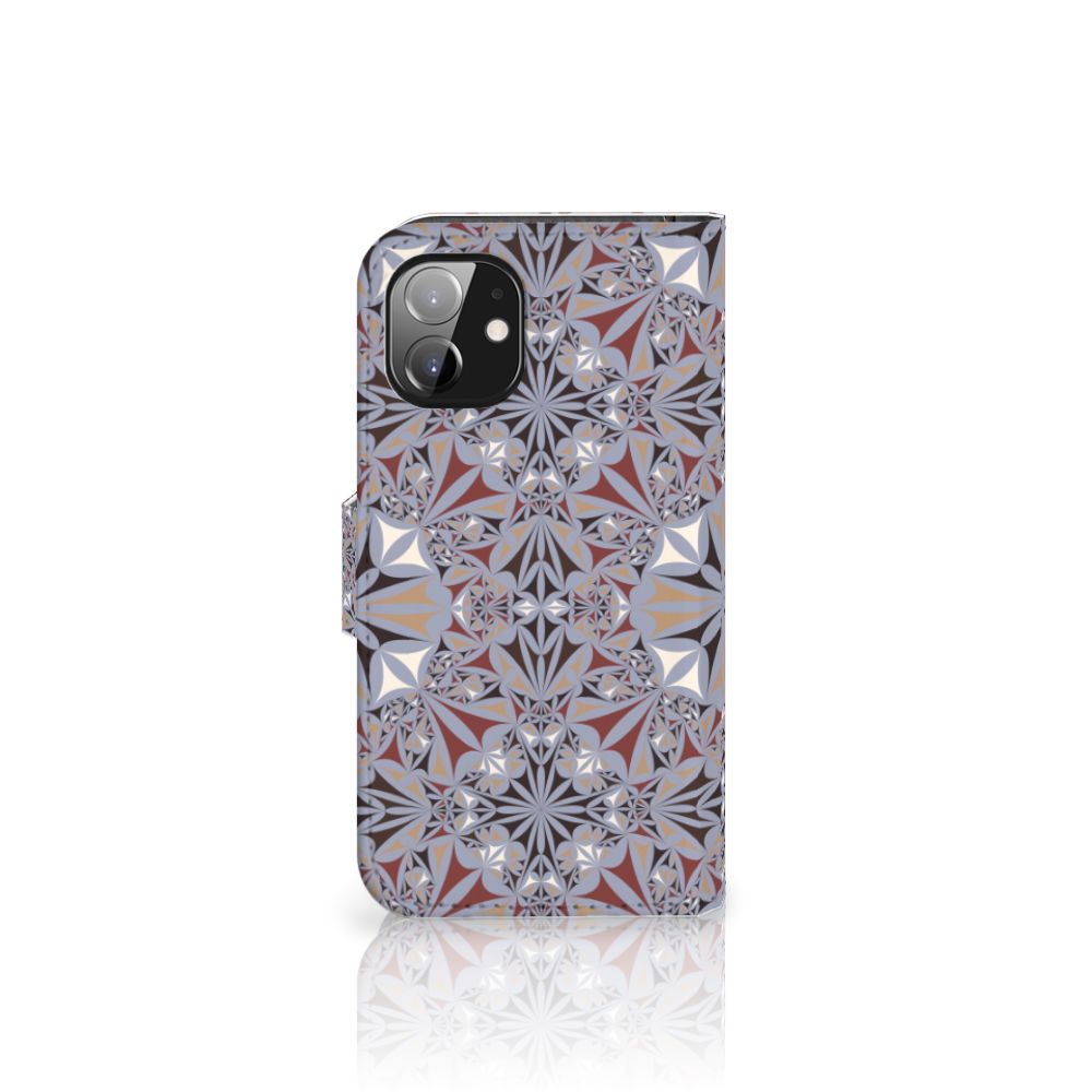 Apple iPhone 12 Mini Bookcase Flower Tiles