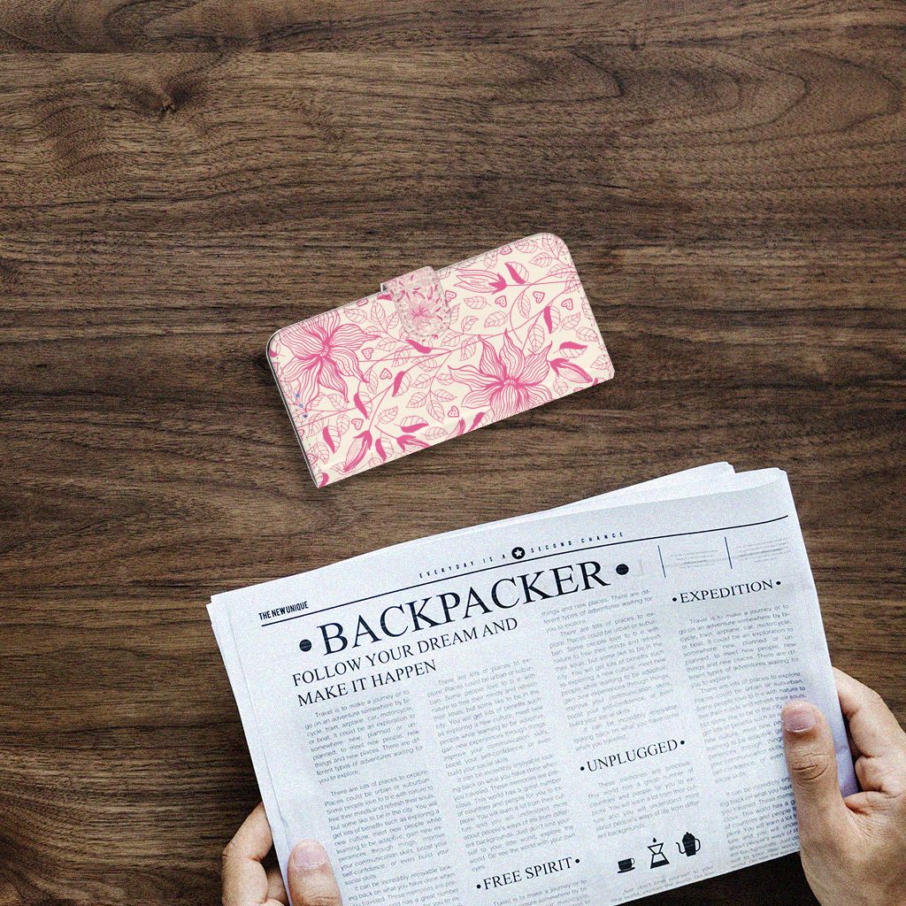 Motorola Moto G Pro Hoesje Pink Flowers