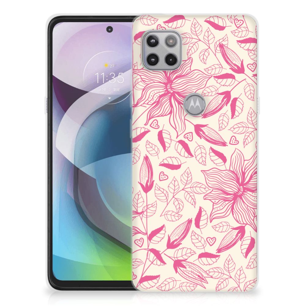 Motorola Moto G 5G TPU Case Pink Flowers