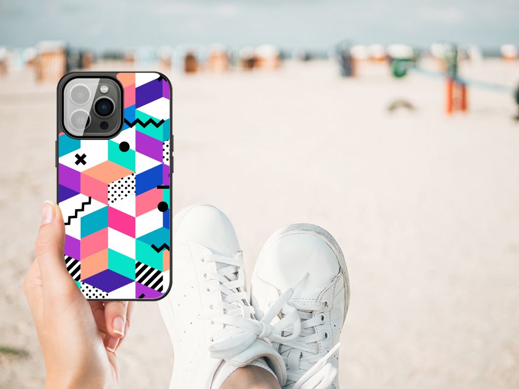iPhone 13 Pro Max Backcover Blokken Kleurrijk B2C Telecom
