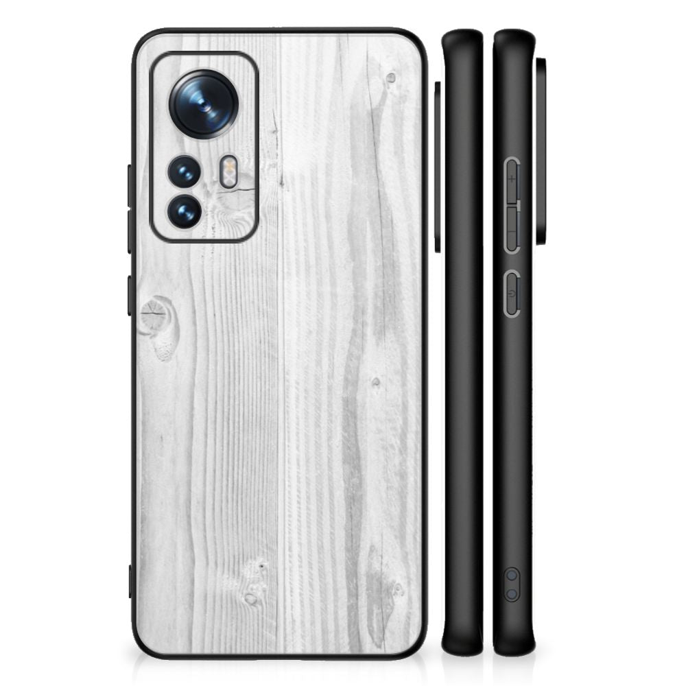 Xiaomi 12 | 12X Houten Print Telefoonhoesje White Wood