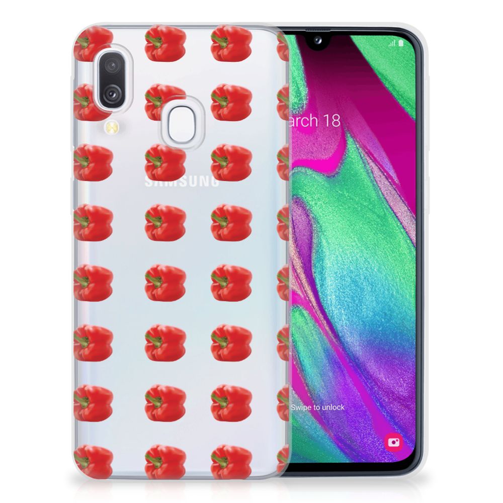 Samsung Galaxy A40 Siliconen Case Paprika Red