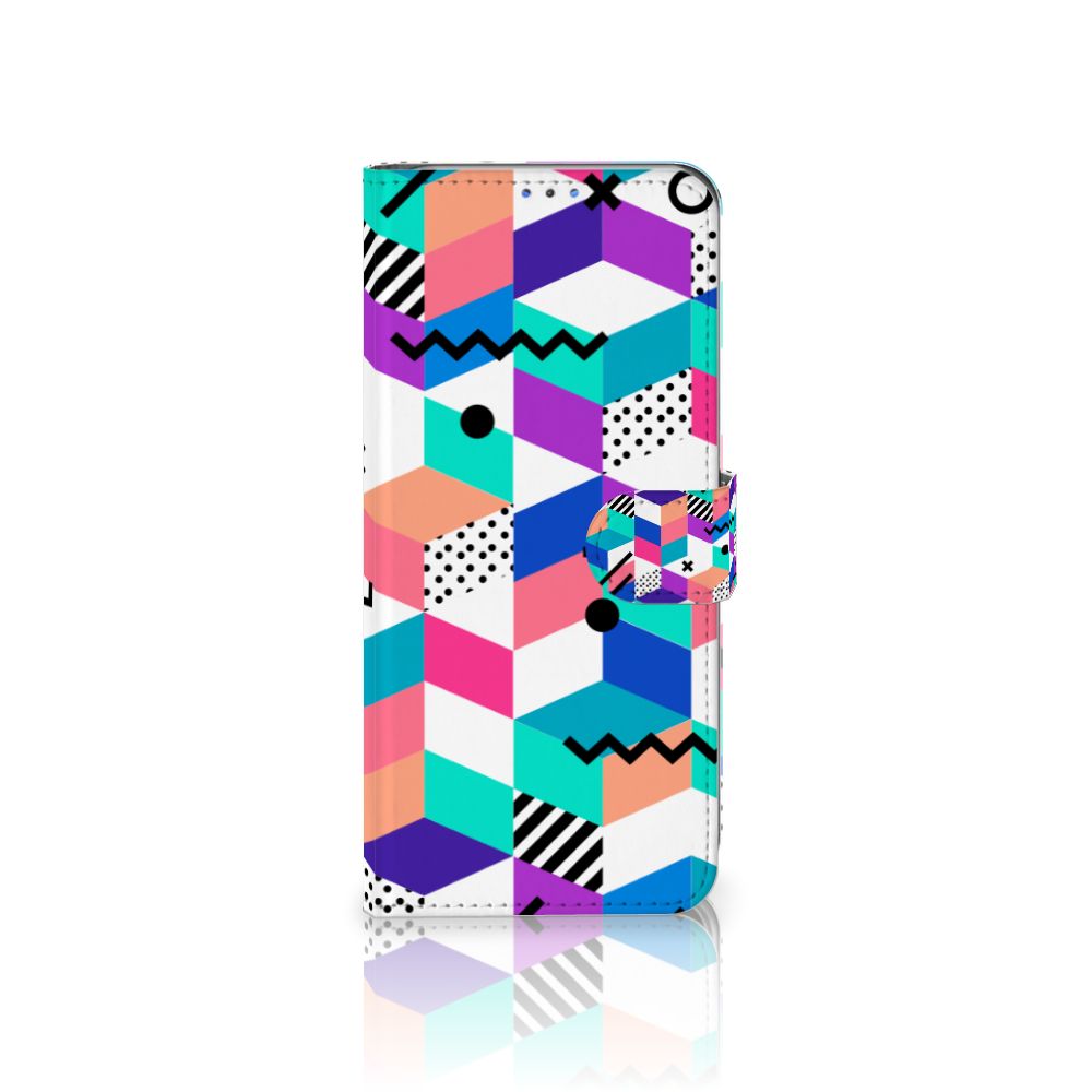 Motorola G8 Power Lite Book Case Blokken Kleurrijk