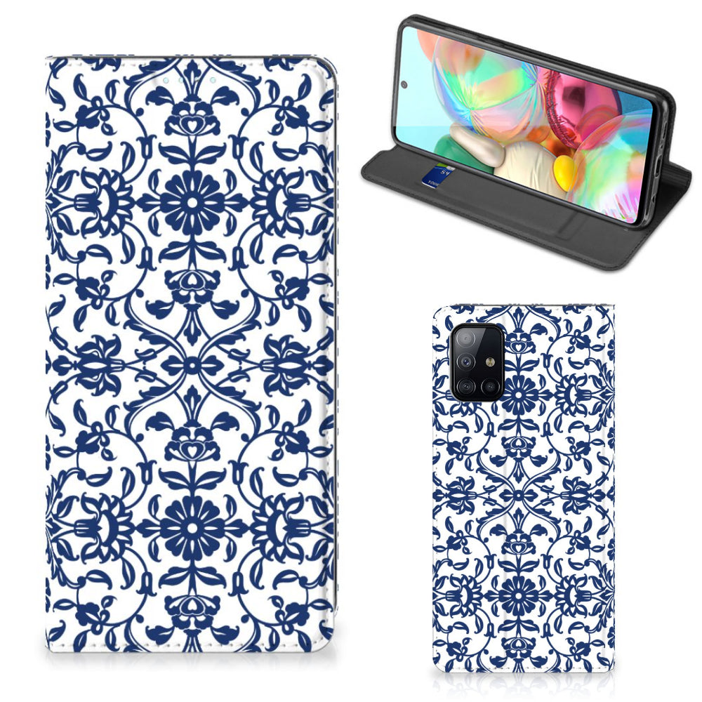 Samsung Galaxy A71 Smart Cover Flower Blue