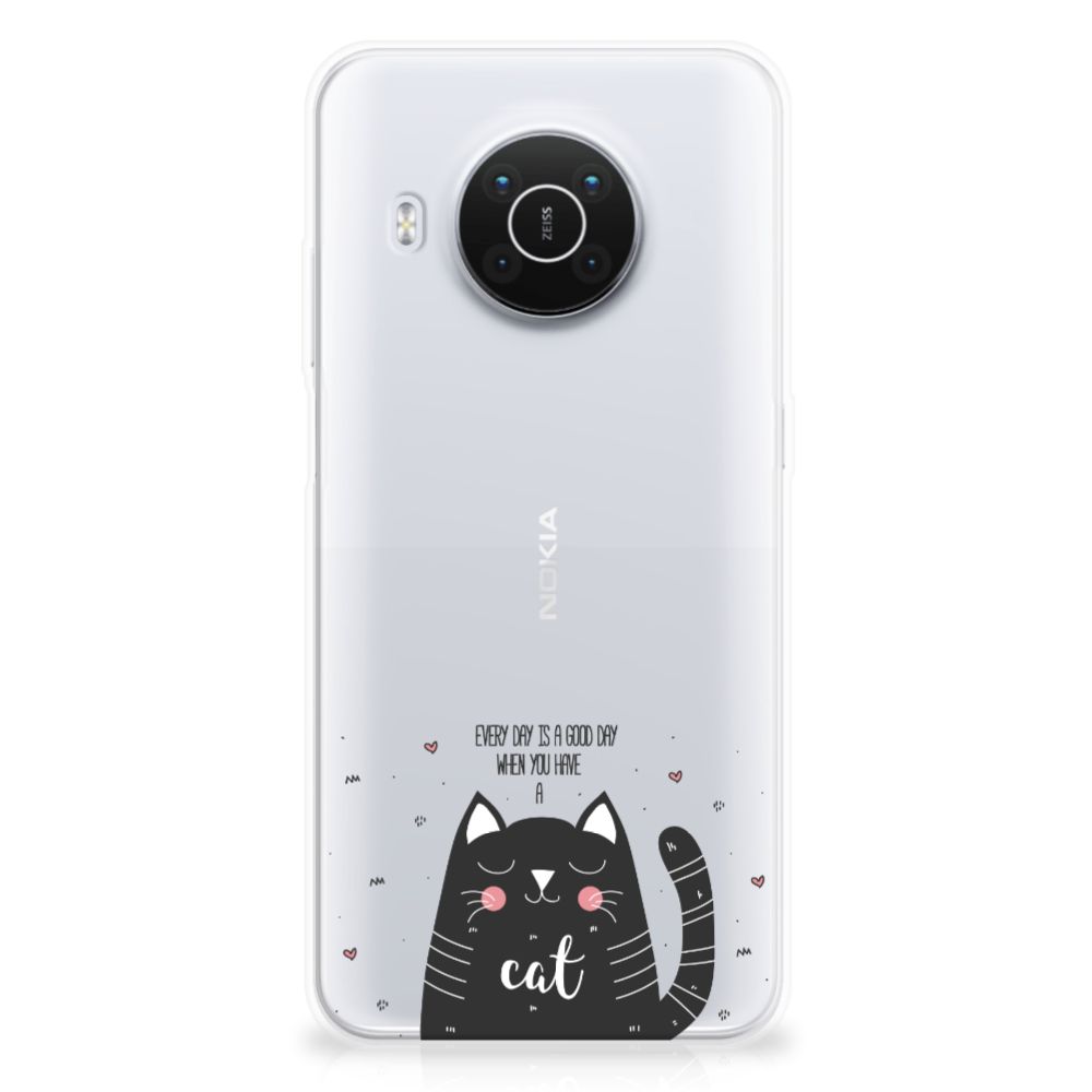 Nokia X10 | X20 Telefoonhoesje met Naam Cat Good Day B2C Telecom