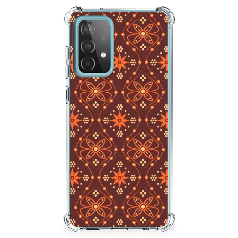 Samsung Galaxy A52 4G/5G Doorzichtige Silicone Hoesje Batik Brown