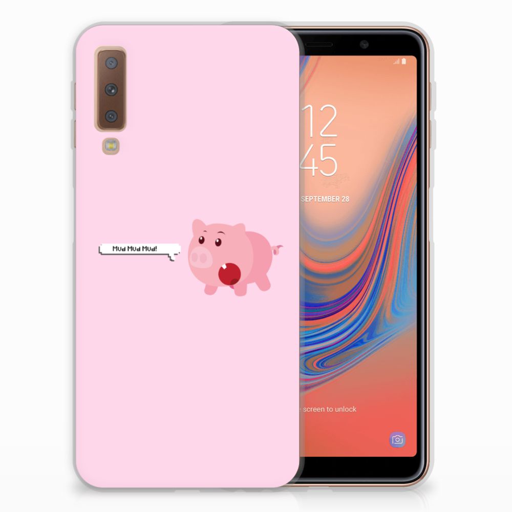 Samsung Galaxy A7 (2018) Telefoonhoesje met Naam Pig Mud