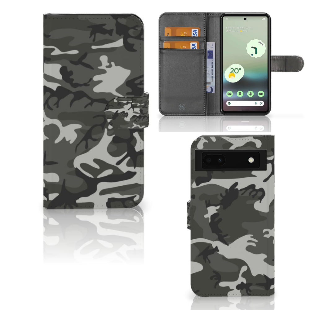 Google Pixel 6A Telefoon Hoesje Army Light